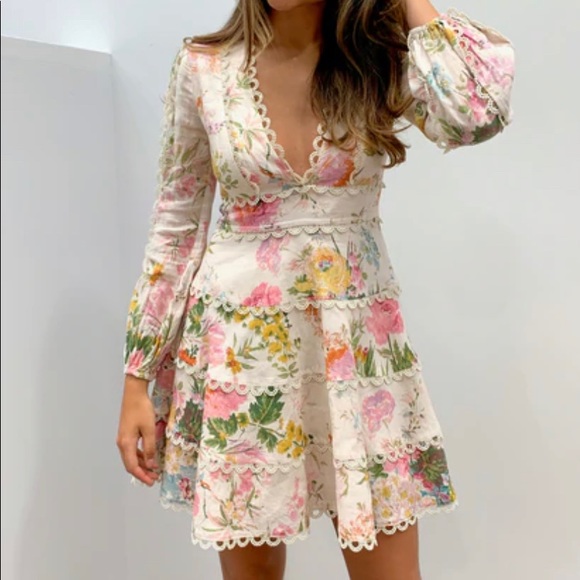 Zimmermann Dresses & Skirts - ZIMMERMANN Heather Flounce Linen Dress 🤩🌸